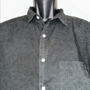 Murano Sport Gray/Green  Short Sleeve Cotton Shirt with light print